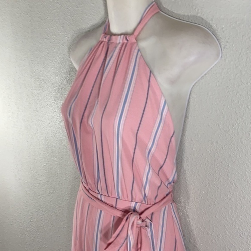NWT Superdown Lillian Pink Striped Halter dress M - Picture 6 of 9